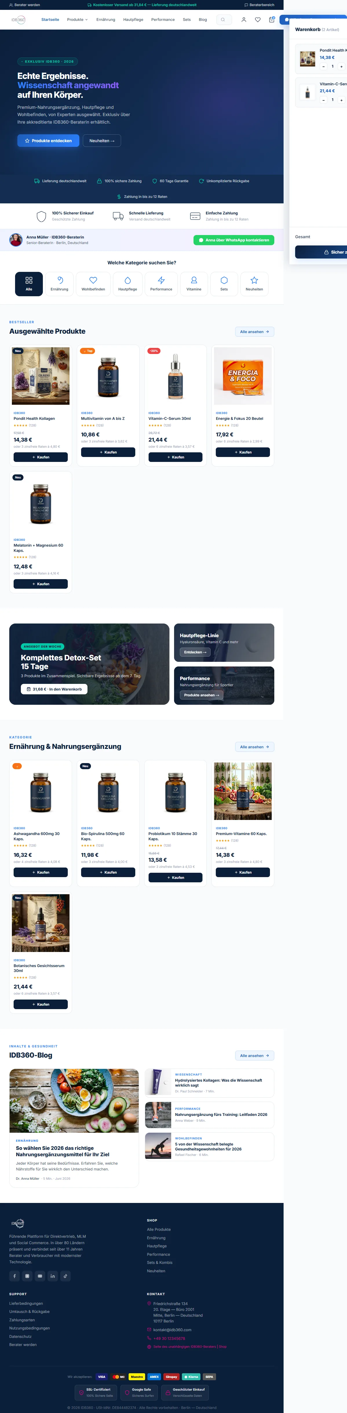 Endkunden-Shop von IDBCONNECT